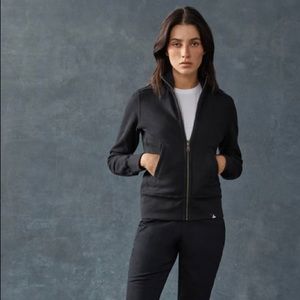 XS American Giant Moto Full Zip in black